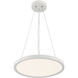 ML LED 15 inch White Pendant Ceiling Light, Round
